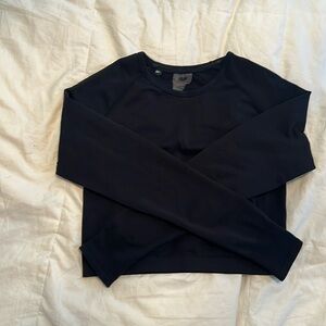 Cropped long sleeve workout top